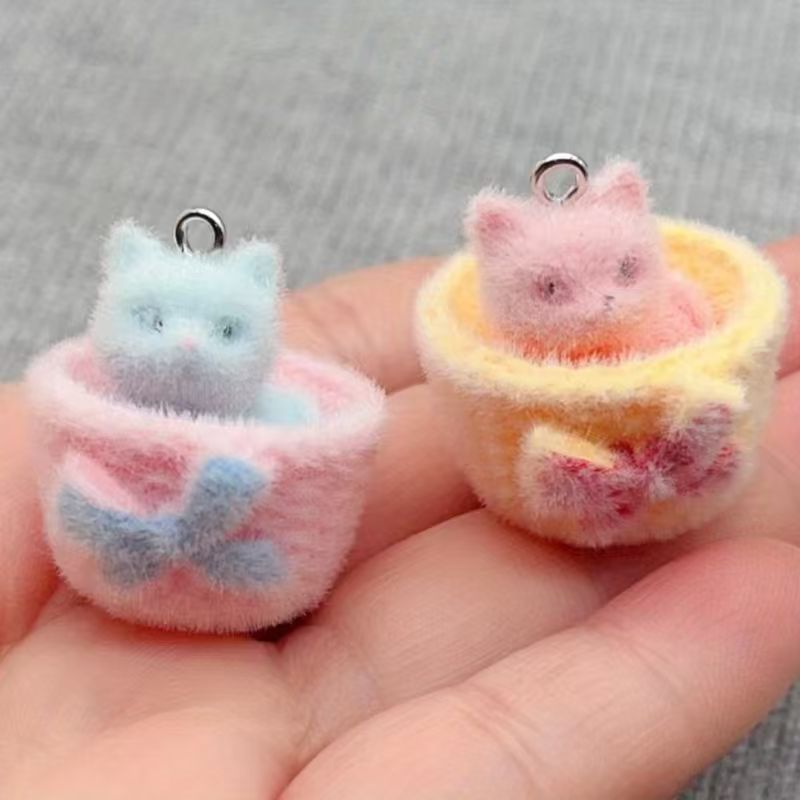 Resin Art Diy Kit - 4 colgantes de gato de resina