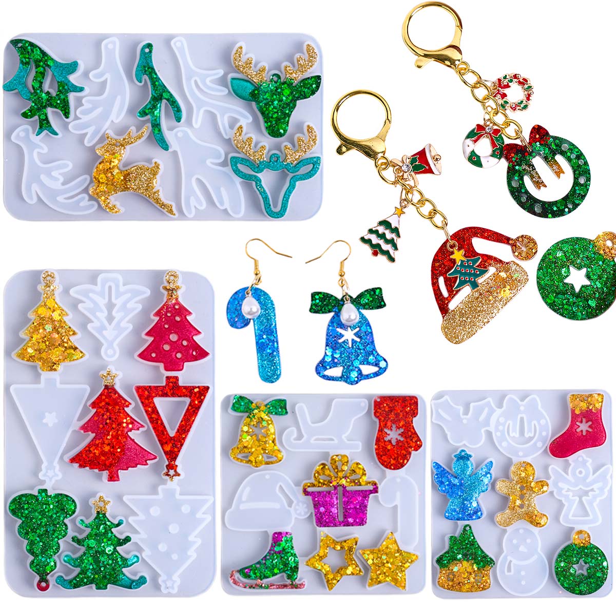 Resin Art Kit With Molds - Molde de silicona para colgante de