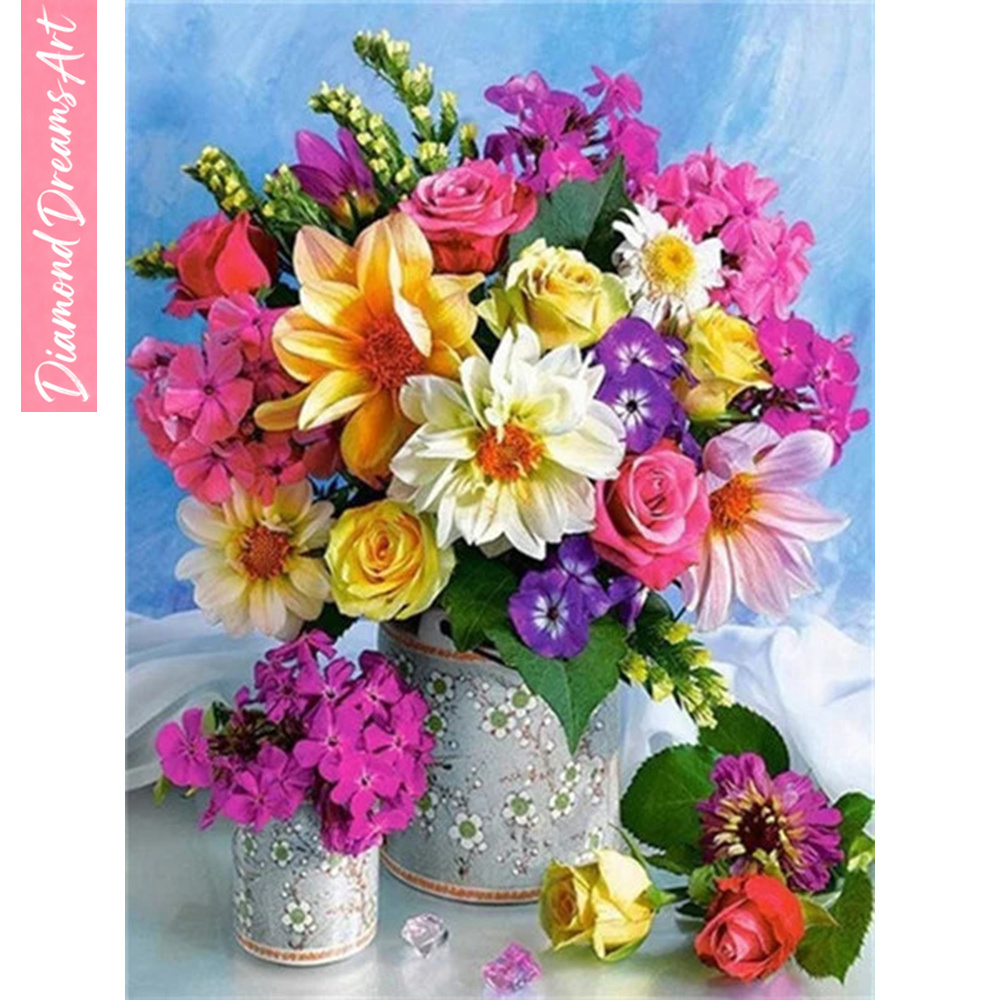 Resin Art Gift - Mosaico de Diamantes Completo, Flor en