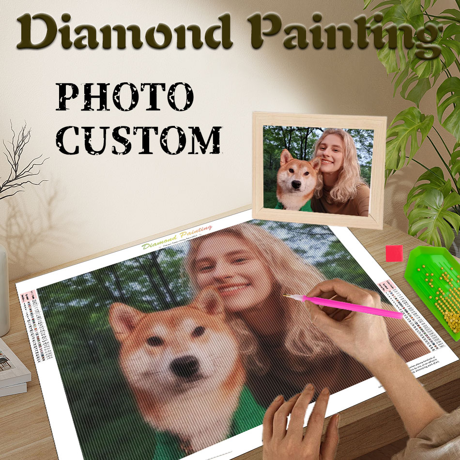 Resin Art Wallpaper - Pintura de Diamantes Personalizada con Foto,