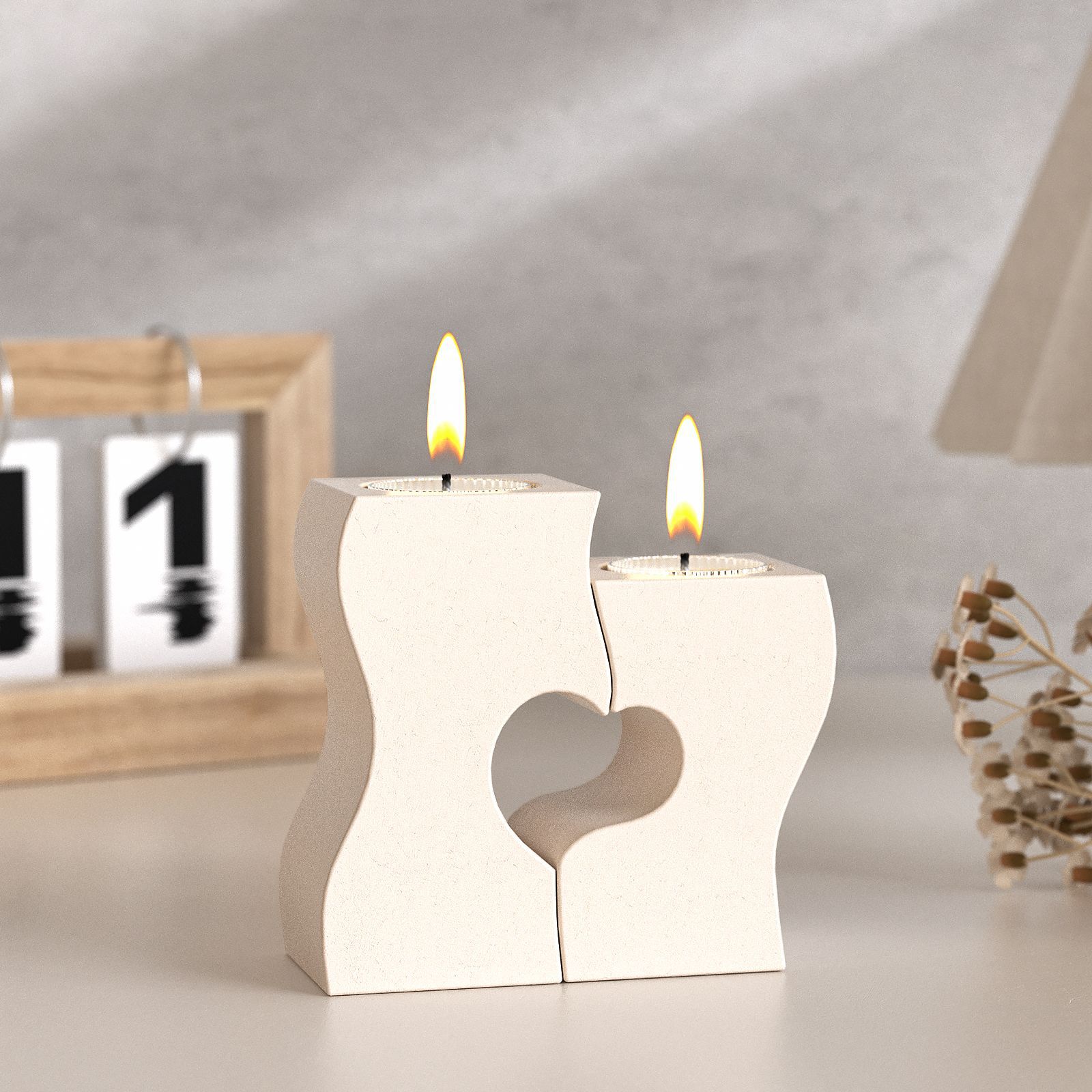 Resin Art Kit With Molds - S corazón candelabro moldes de silicona