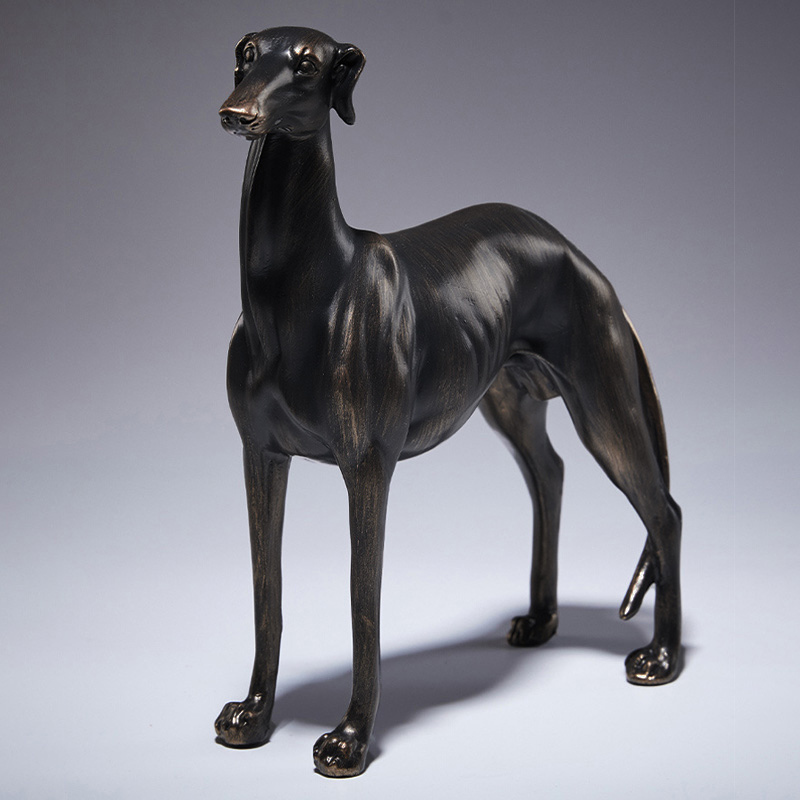 Resin Art Furniture - Estatua de perro galgo, estatuilla de