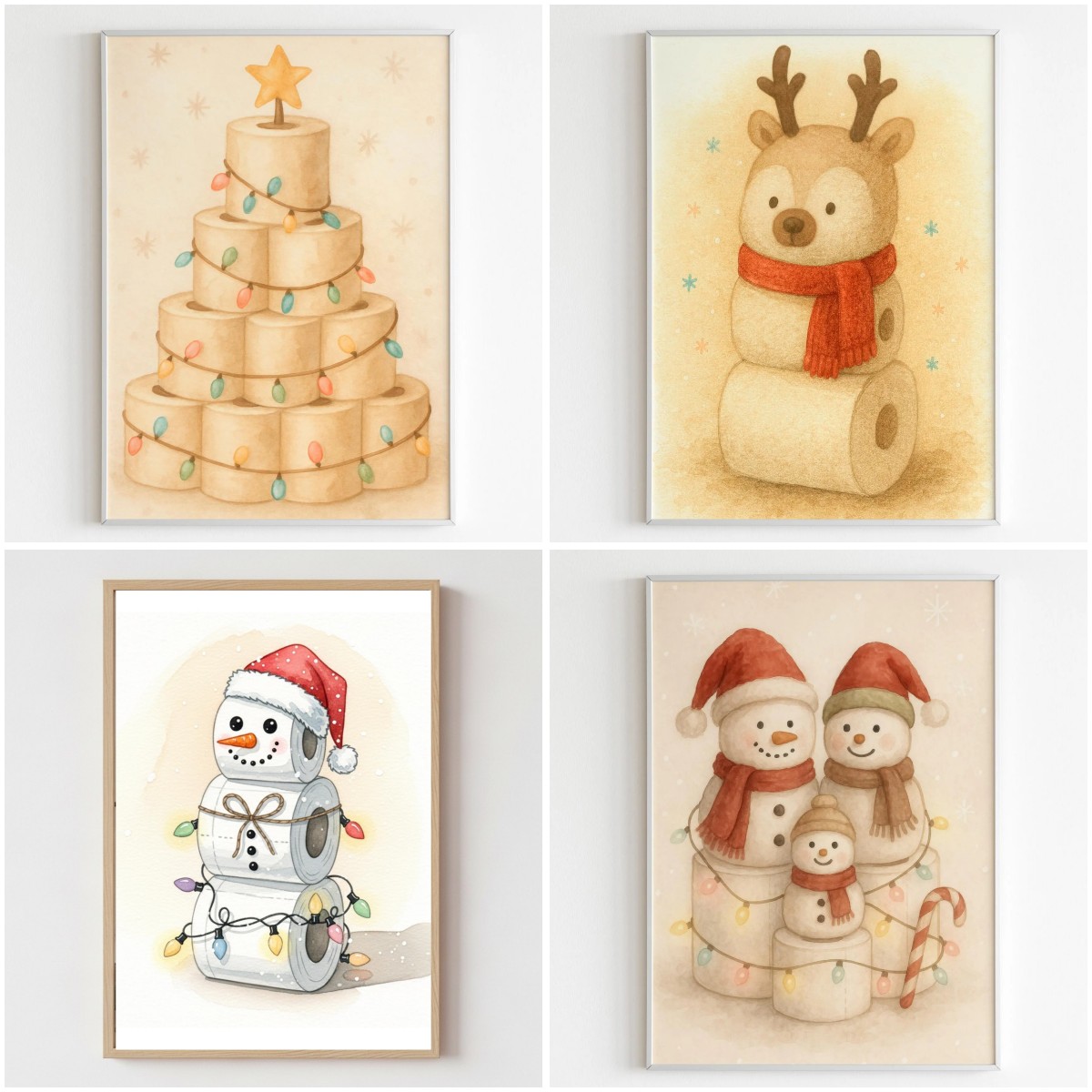 Resin Art Wallpaper - Arte de pared navideño divertido para