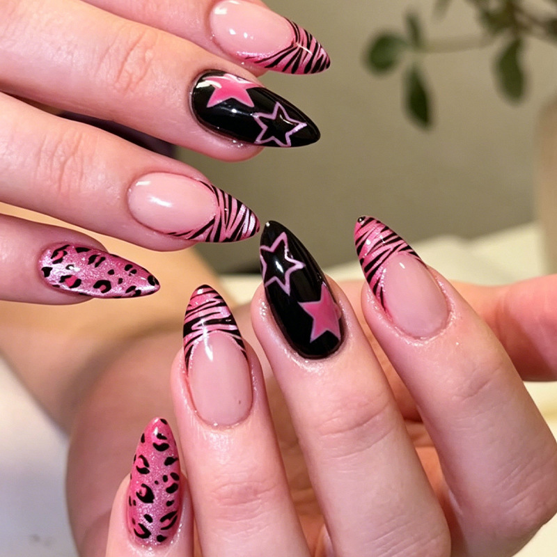 Resin Art Online - 24 Uñas Postizas con Diseño de