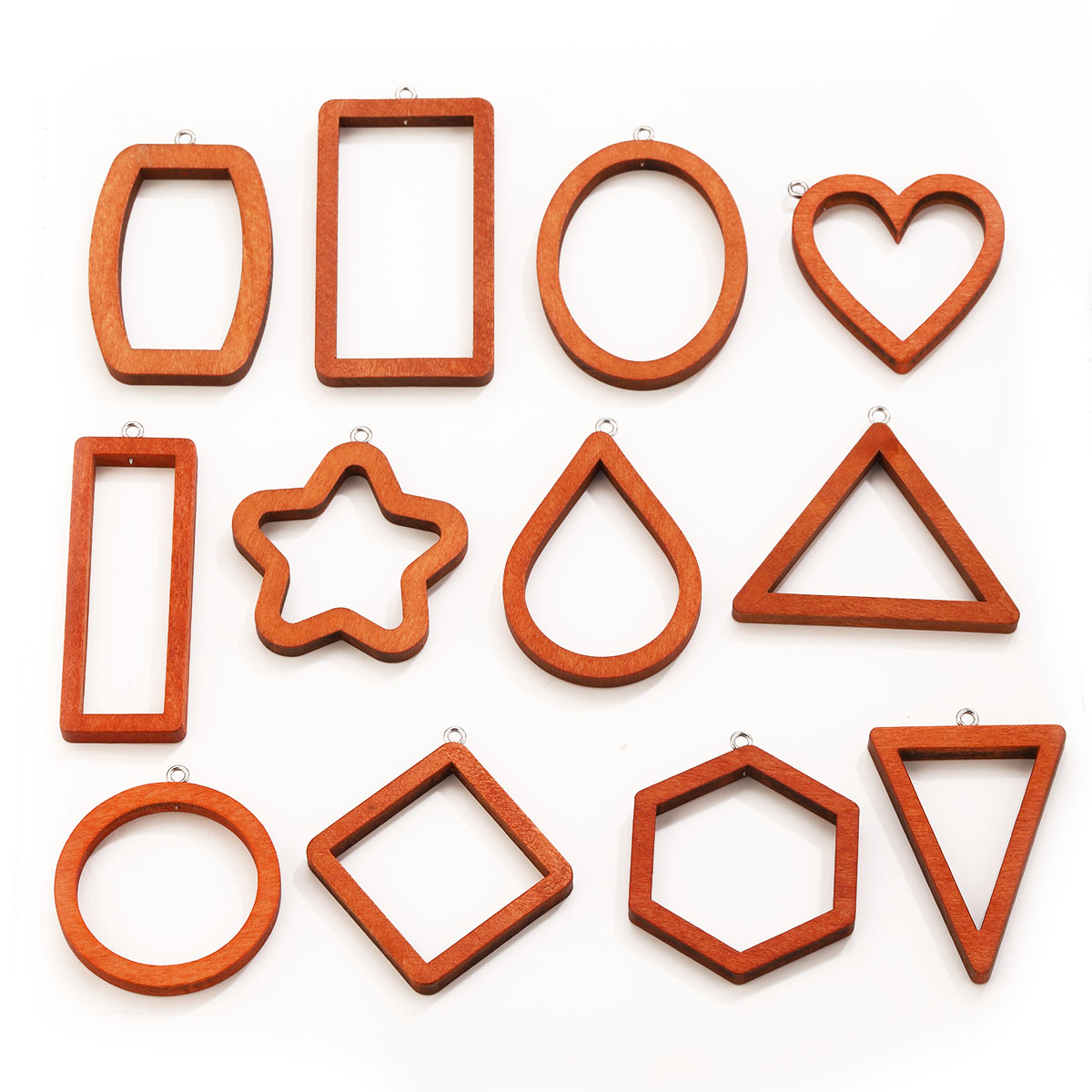 Resin Art Jewellery Kit - 10PCS Dijes Geométricos de Madera Triangulares
