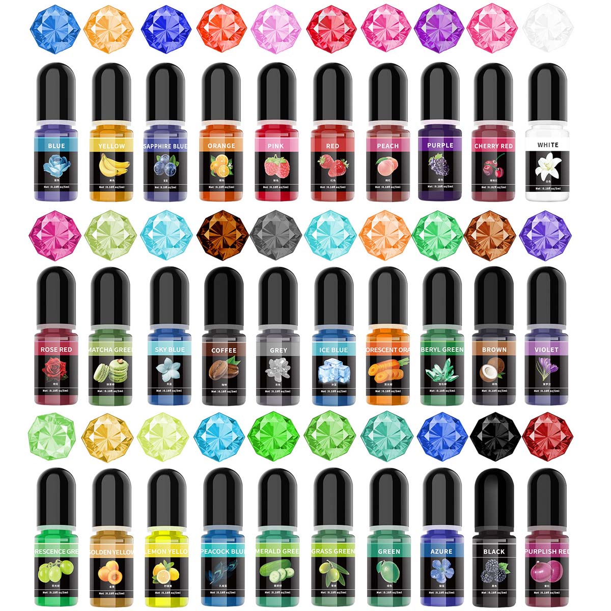 Resin Art Liquid - 5ml/botella de pigmento de resina epoxi,