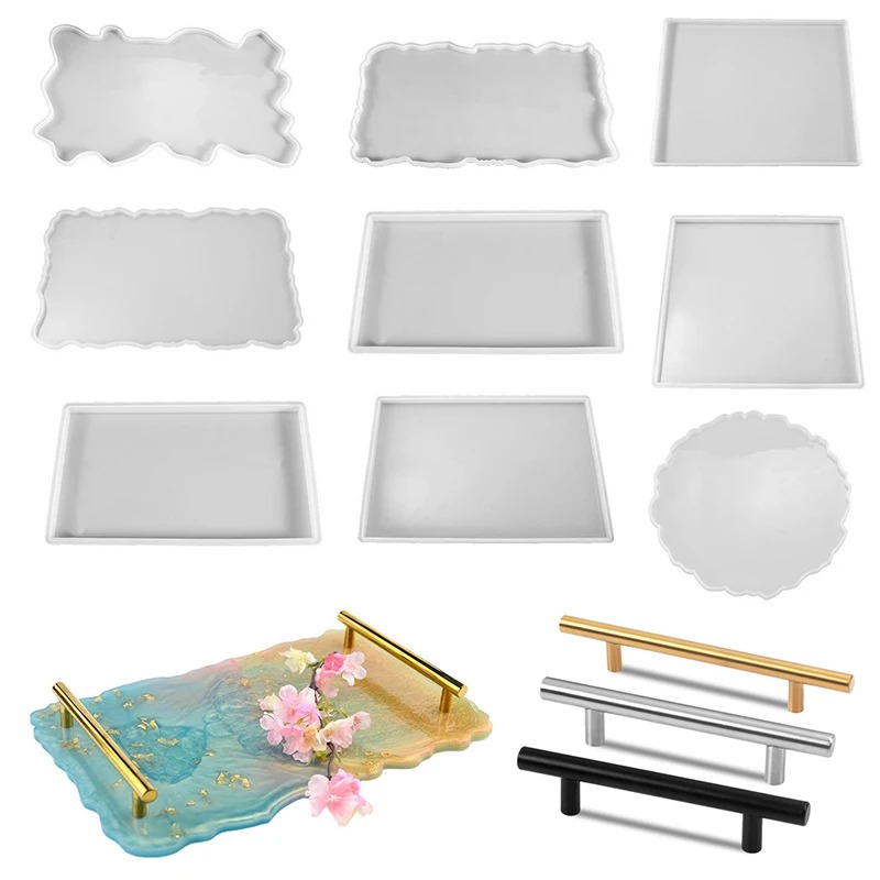 Resin Art Kit With Molds - Bandeja de resina epoxi, molde de