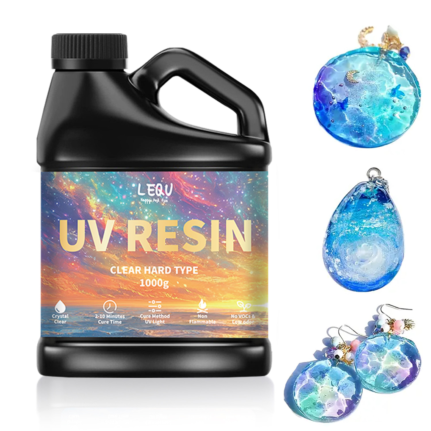 Resin Art Jewellery Kit - Pegamento de resina epoxi UV, adhesivo