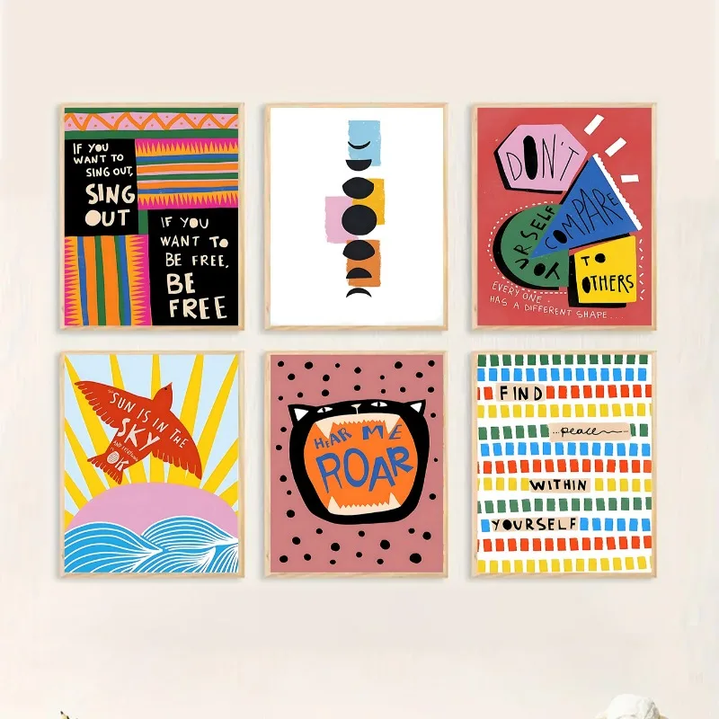 Póster colorido bohemio impres - Resin Art Quotes reseña y precio