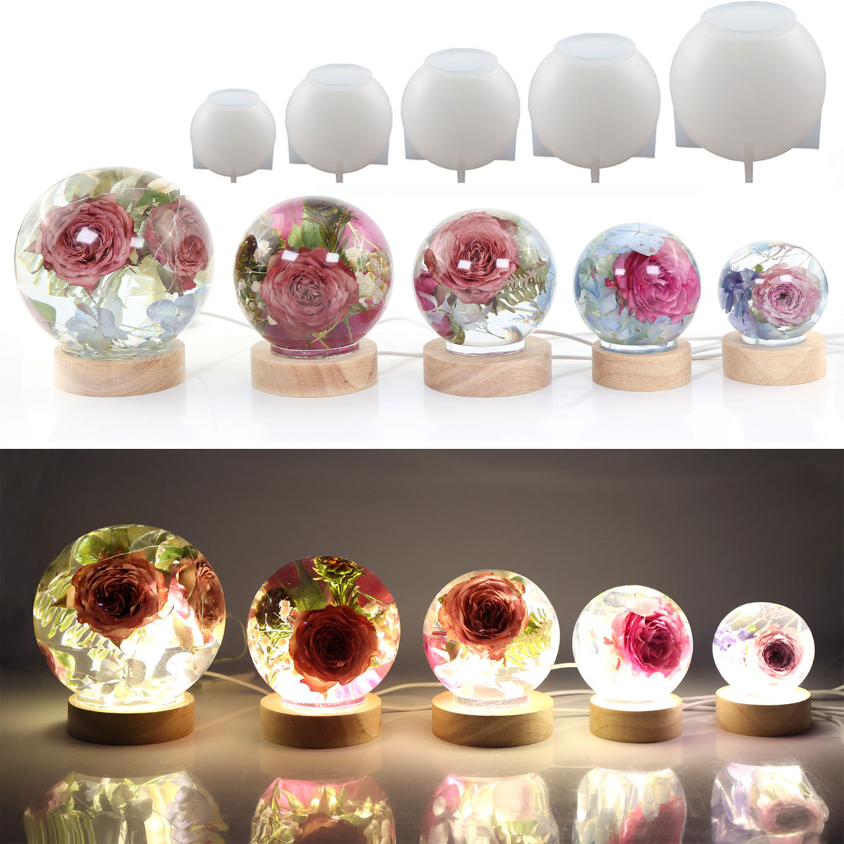 Molde de silicona con bola esf - Resin Art Kit With Molds reseña y precio