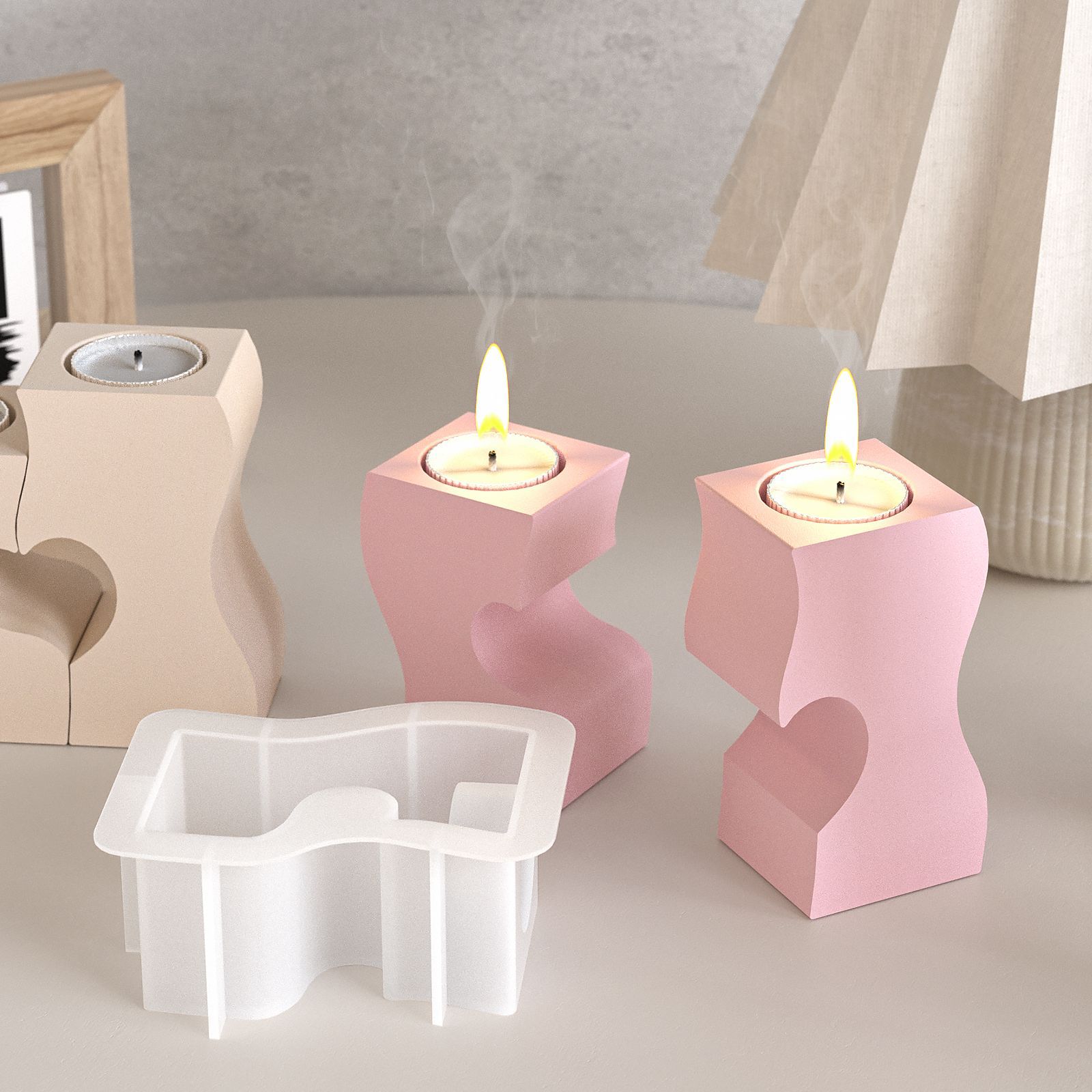 S corazón candelabro moldes de - Resin Art Kit With Molds reseña y precio