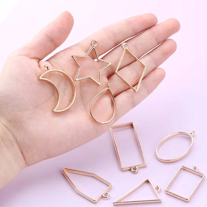 Colgantes de bisel abierto par - Bezels Pendant Resin reseña y precio